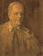 Charles W. Bartlett Watercolor self-portrait of Charles W. Bartlett, 1933, private collection Sweden oil painting artist